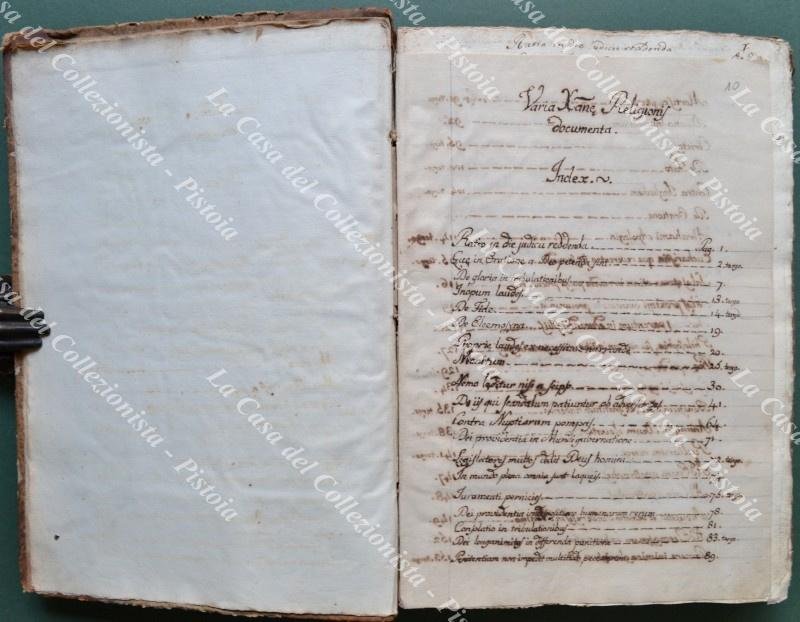 (Miscellanea religiosa, manoscritto 1800) Grosso volume databile alla prima met√† …