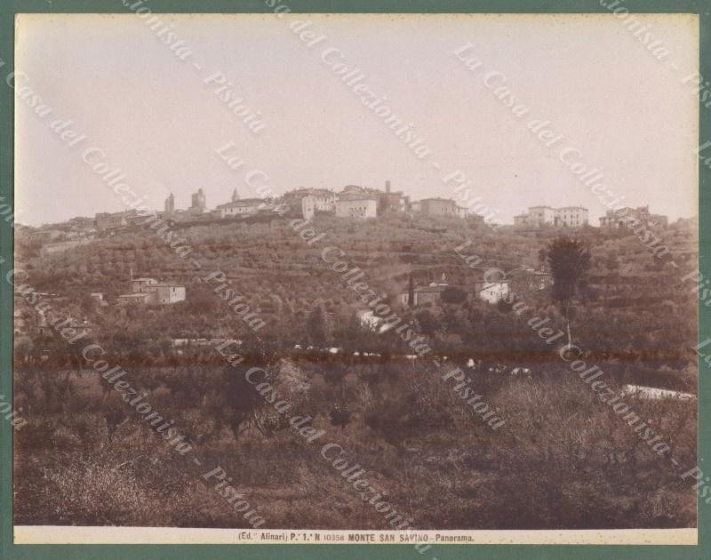 MONTE SAN SAVINO, Arezzo. Foto originale Alinari, circa 1890