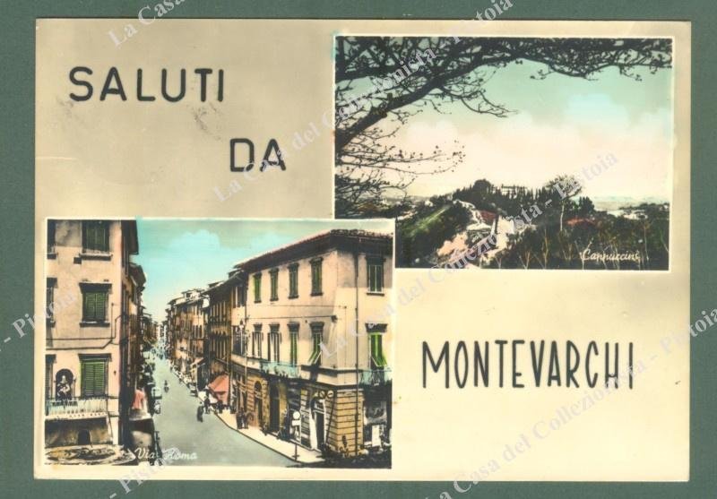 MONTEVARCHI, Arezzo. Cartolina d&#39;epoca viaggiata nel 1959.