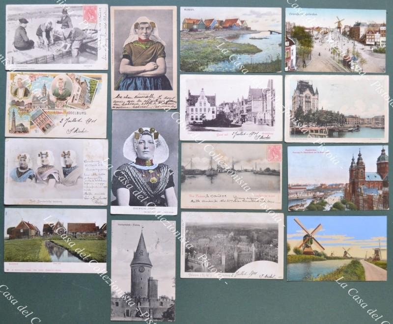 OLANDA, NEDERLAND. 15 cartoline di piccolo formato spedite tra il …