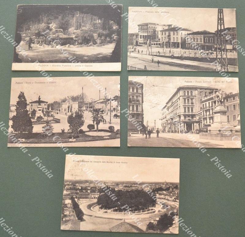 PADOVA cittÃ . 5 cartoline d&#39;epoca viaggiate 1917-1918. (Rif.F2645)