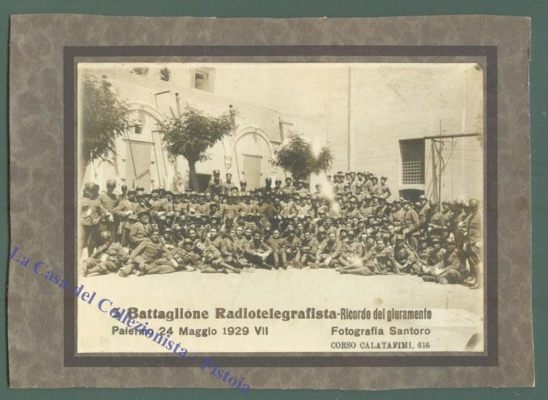 PALERMO. 5¬∞ Battaglione Radiotelegrafista, 24 maggio 1929.