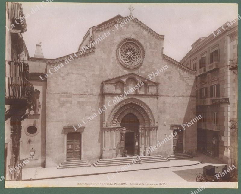 PALERMO. Chiesa di S.Francesco. Foto originale Alinari, fine &#39;800