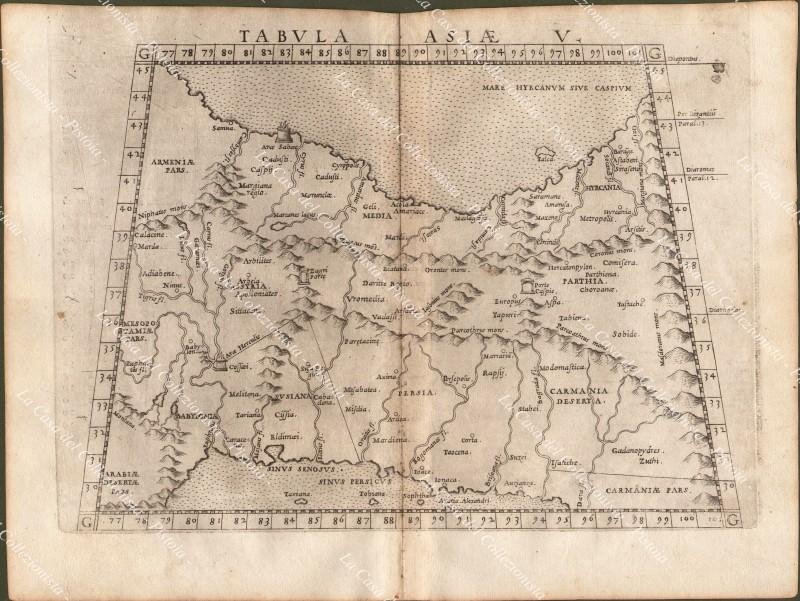 PERSIA, IRAN, Asia. ‚ÄúGEOGRAPHIA CL. TOLEMAEI ALEXANDRINI&quot;. Valgrisi,1562