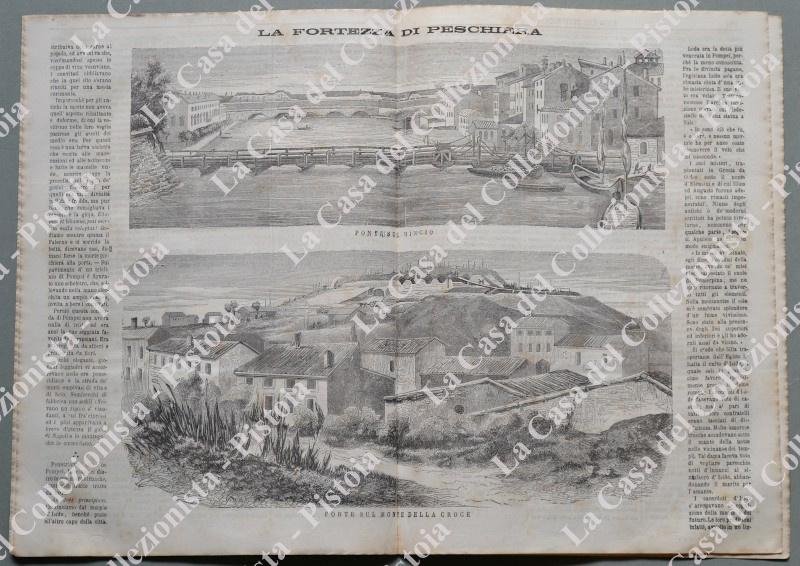 PESCHIERA. Fascicolo numero 58 del 1865 de L&#39;EMPORIO PITTORESCO