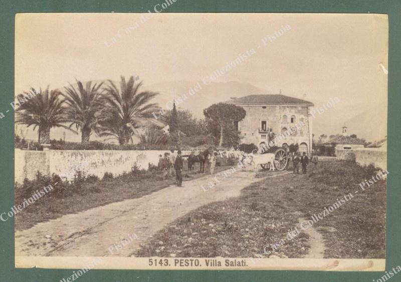 PESTO, PESTUM, Salerno. Villa Salati. Fotografia originale all&#39;albumina, circa 1880