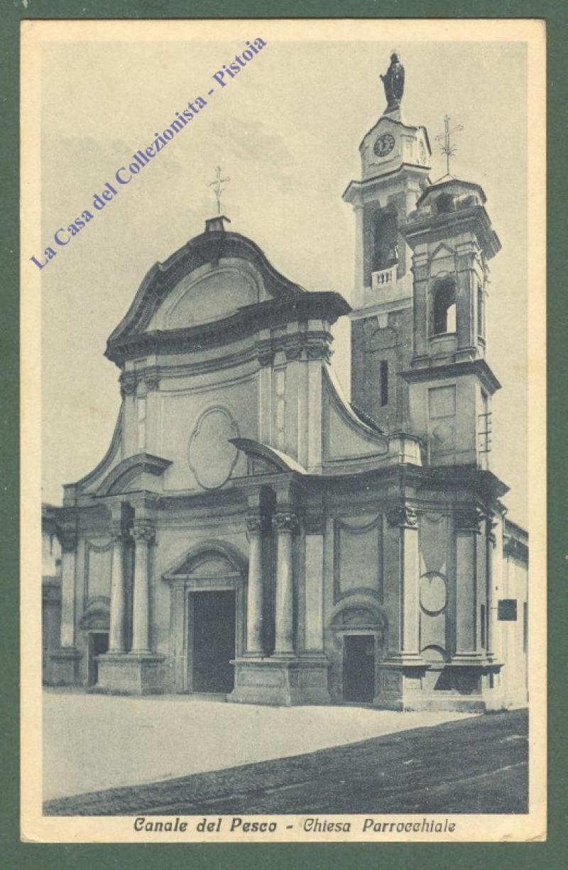 Piemonte. CANALE DEL PESCO, Cuneo. Cartolina d&#39;epoca, circa 1930