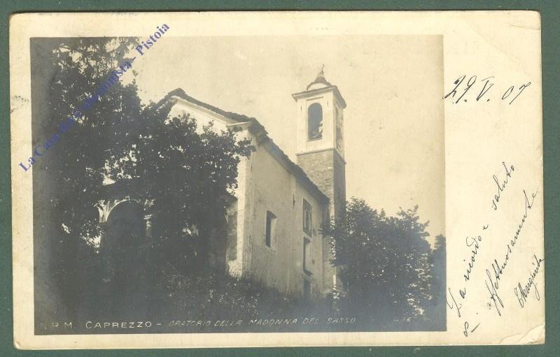 Piemonte. CAPREZZO, Verbania. Madonna del Sasso. Cartolina d&#39;epoca viaggiata