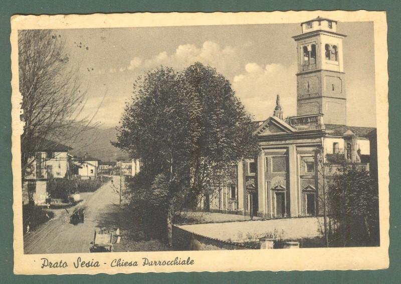 Piemonte. PRATO SESIA, Novara. Cartolina d&#39;epoca viaggiata nel 1943