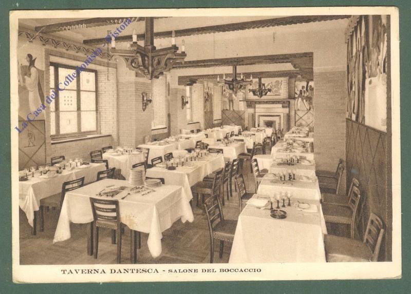 Piemonte. TORINO. RISTORANTE TAVERNA DANTESCA. Cartolina d'epoca viaggiata