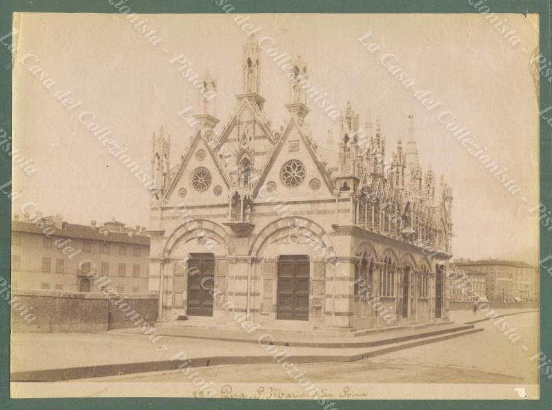 PISA. Chiesa della Spina. Foto originale all&#39;albumina.