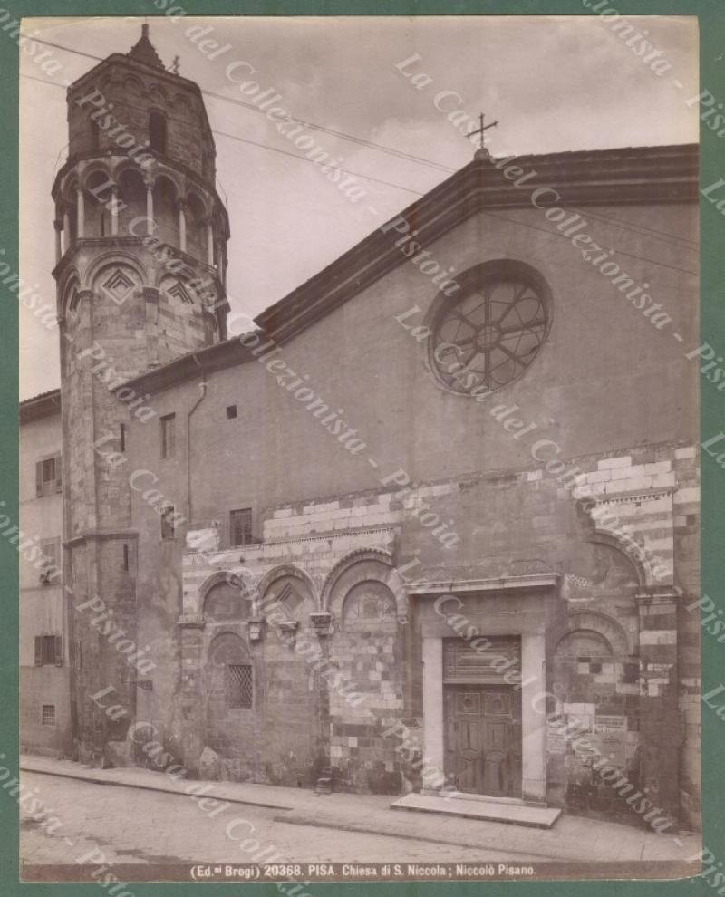 PISA. Chiesa di S.Nicola. Foto originale Brogi, circa 1890