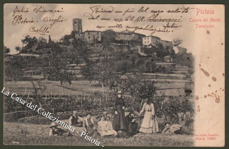Pistoia. Casore del Monte. Panorama. Cartolina d&#39;epoca viaggiata nel 1908.