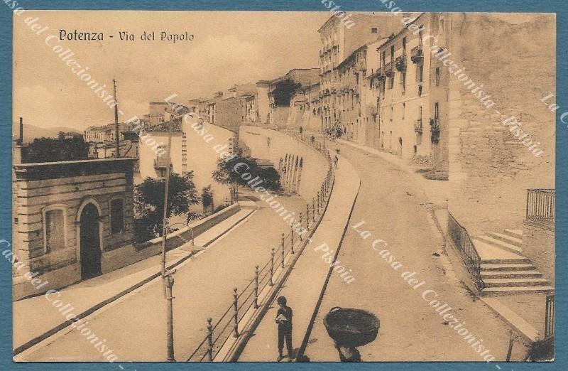 POTENZA. Via del Popolo. Cartolina d&#39;epoca viaggiata