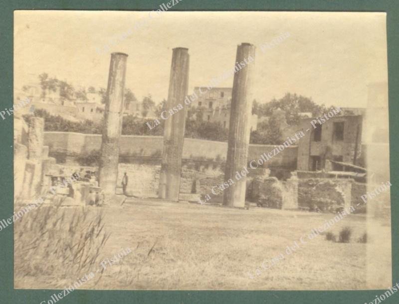 POZZUOLI. Tempio di Serapide. Foto d&#39;epoca all&#39;albumina datata a retro …