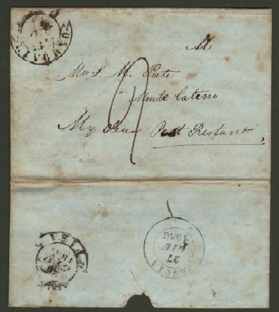 Prefilatelica. TOSCANA. RISPEDITA. Lettera del 25.6.1846 da Livorno a M. …