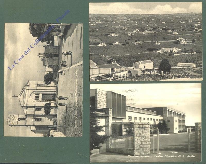 Puglia. MARTINA FRANCA, Taranto. 3 cartoline d&#39;epoca