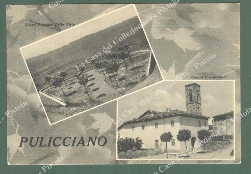 PULLICCIANO, Arezzo. cartolina d&#39;epoca viaggiata anni &#39;60.