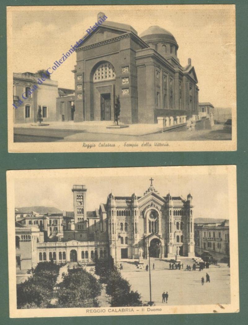 REGGIO CALABRIA. 2 cartoline d&#39;epoca viaggiate