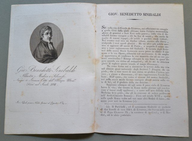 REGNO DI NAPOLI. Abruzzo. GIOV: BENEDETTO SINIBALDI. Nacque in Lionessa …