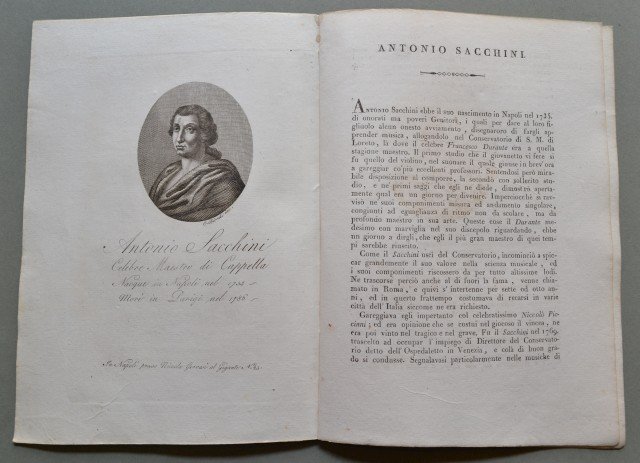 REGNO DI NAPOLI. Campania, ANTONIO SACCHINI nato in Napoli nel …