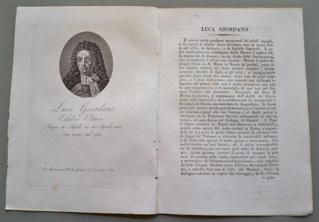 REGNO DI NAPOLI. Campania. GIORDANO LUCA, nato in Napoli nel …