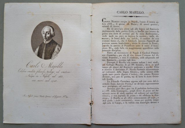 REGNO DI NAPOLI. Campania. MAJELLO CARLO, nacque a Napoli nel …