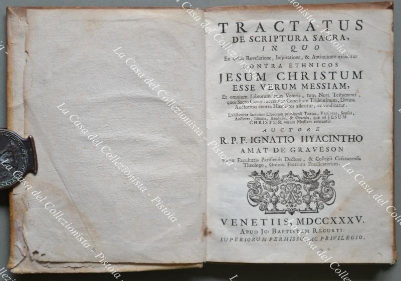 (Religione ‚Äì ediz. ‚Äò700) DE GRAVESON INIACE HYACINTO. TRACTATUS DE …