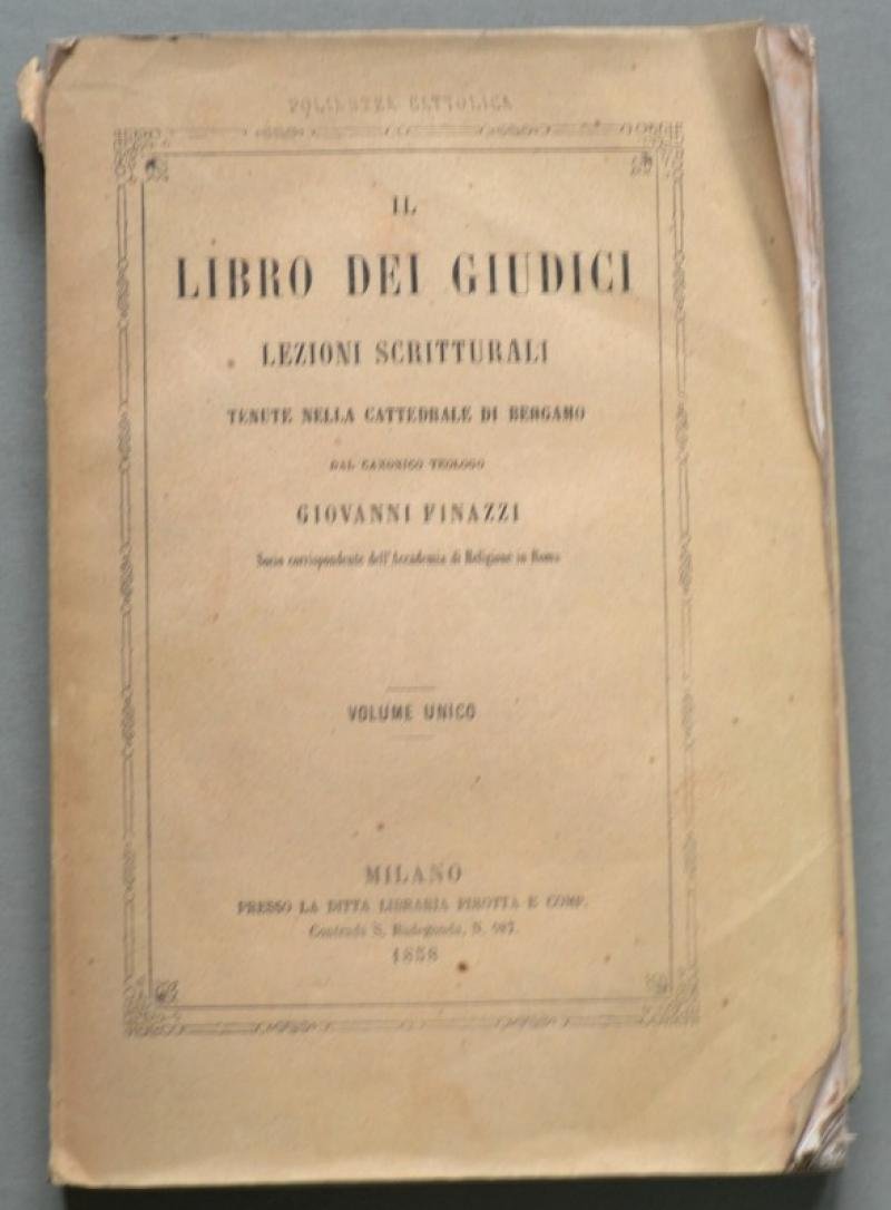 Religione. FINAZZI GIOVANNI. IL LIBRO DEI GIUDICI E DI RUTH. …