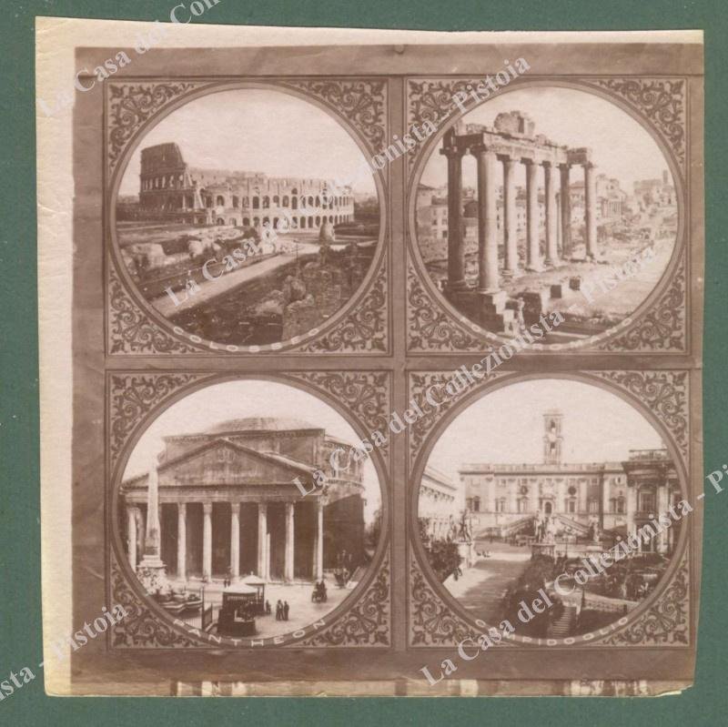ROMA. Circa 1880. Quattro immagini. Foto originale all&#39;albumina