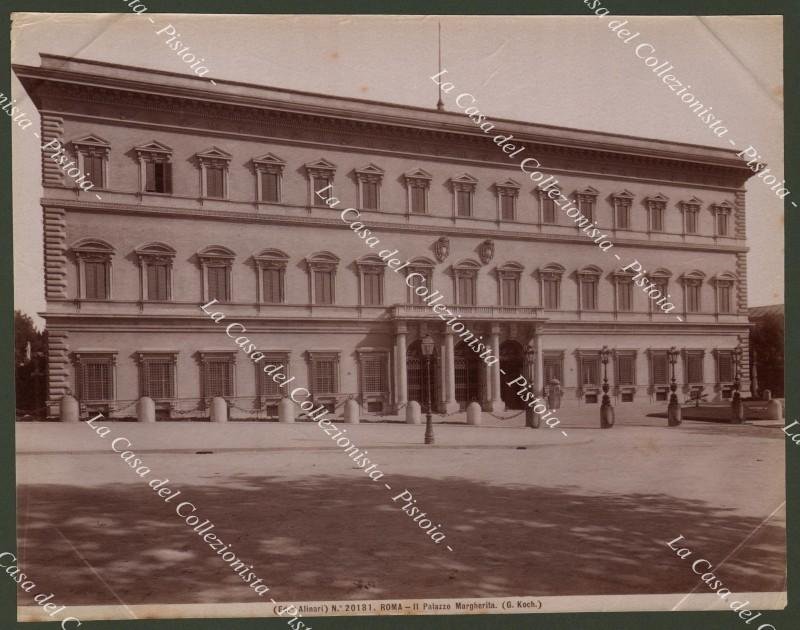 ROMA. Il Palazzo Margherita. Grande fotografia, fine 1800
