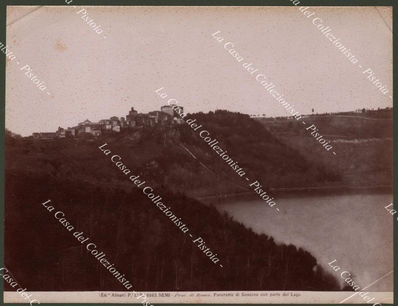 Roma, LAGO DI NEMI. Panorama di Genzano. Fotografia orginale, fine …