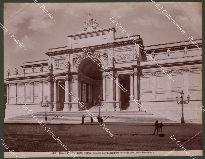 ROMA. Palazzo dell&#39;Esposizione di Belle Arti. Grande foto, fine 1800