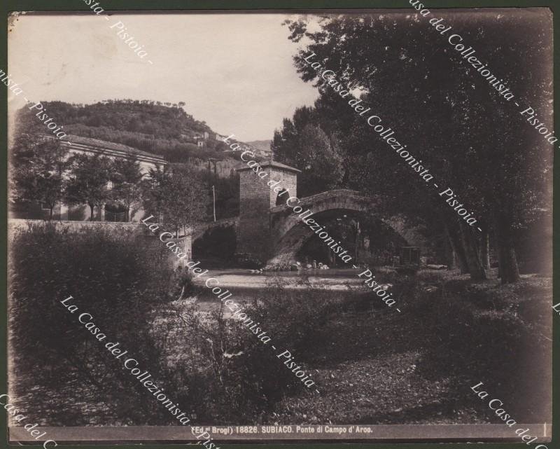 Roma, SUBIACO. Ponte di Campo d&#39;Arco. Fotografia originale, circa 1920.