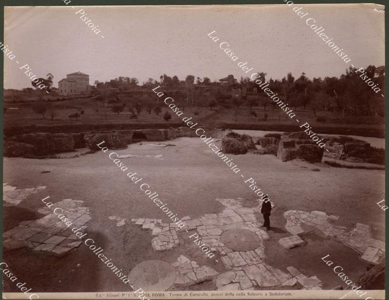 ROMA. Terme di Caracalla, avanzi della cella Solearis. Fotografia originale, …