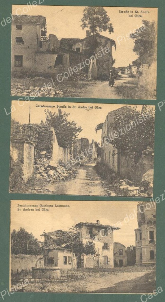 S.ANDREA, Gorizia. 3 cartoline d&#39;epoca, circa 1920