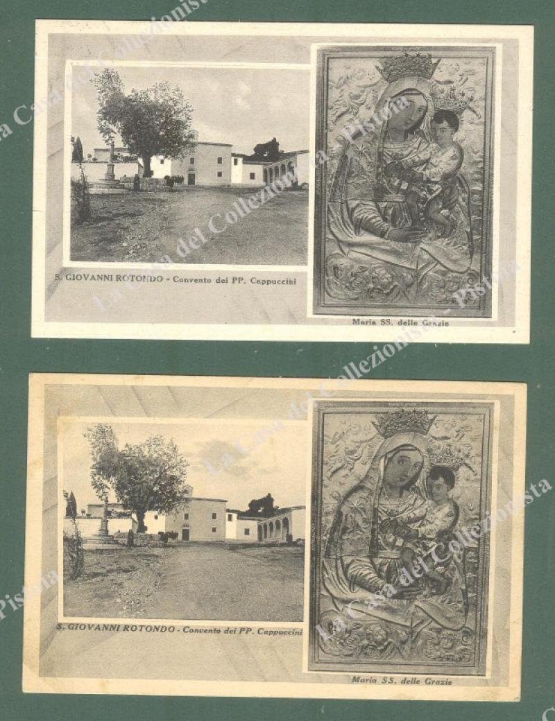S.GIOVANNI ROTONDO, Foggia. Convento Cappuccini. Cartolina d&#39;epoca viaggiata nel 1946