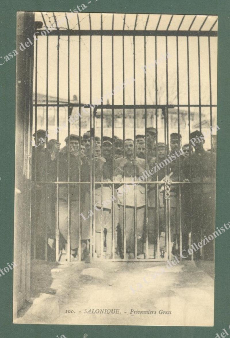 SALONICCO. Prigionieri greci. Cartolina d&#39;epoca non viaggiata
