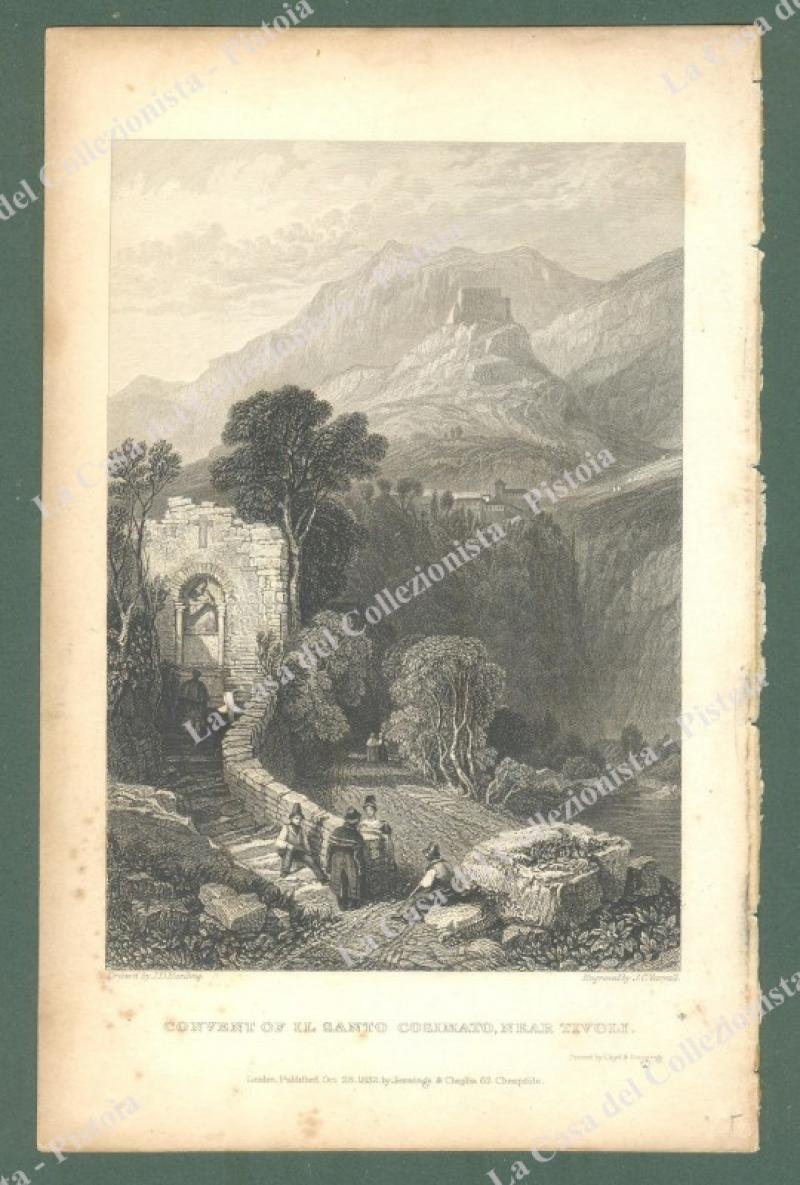 SAN COSIMATO, dintorni di Roma. Pittoresca veduta. Londra, Jennings, 1832