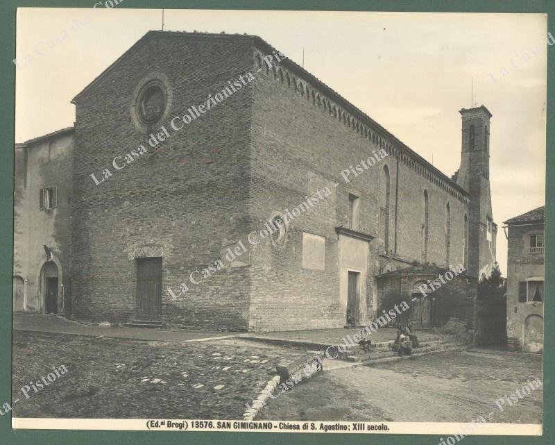 SAN GIMIGNANO, Siena. Chiesa di S.Agostino. Foto originale Brogi, ca …