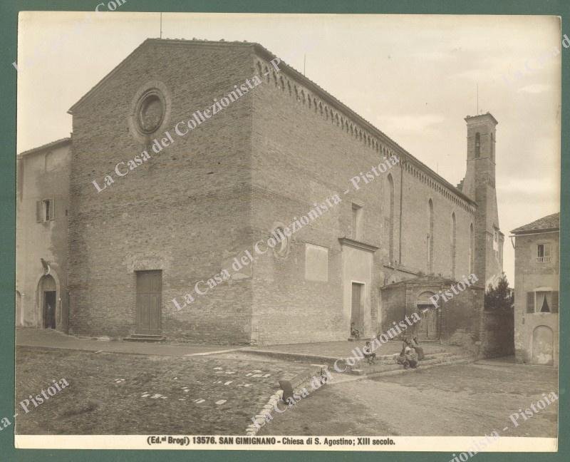 SAN GIMIGNANO, Siena. Chiesa di S.Agostino. Foto originale Brogi, circa …