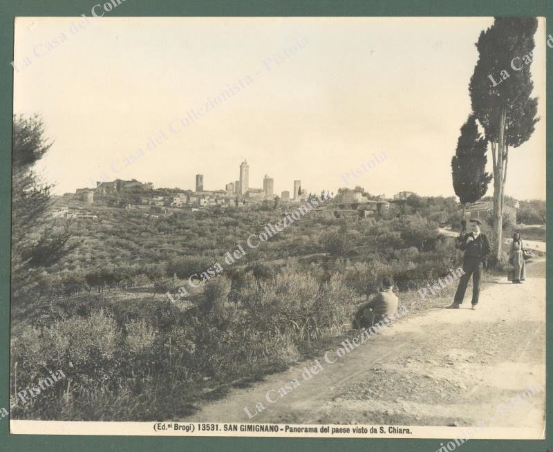 SAN GIMIGNANO, Siena. Panorama da S.Chiara. Foto originale Brogi, circa …