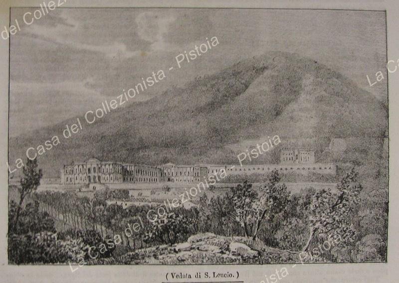 SAN LEUCIO, Caserta. Veduta generale. Poliorama Pittoresco 1837. Intero fascicolo