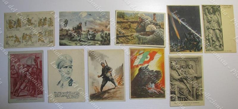 SECONDA GUERRA. 10 diverse cartoline in franchigia viaggiate 1942-1943