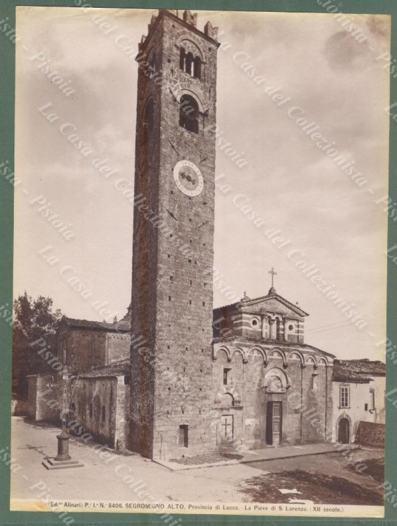 SEGROMIGNO ALTO, Lucca. Pieve di S.Lorenzo. Foto originale Alinari, circa …