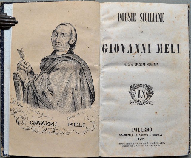 (Sicilia - Poesia) MELI GIOVANNI. POESIE SICILIANE. Ottava edizione siciliana. …