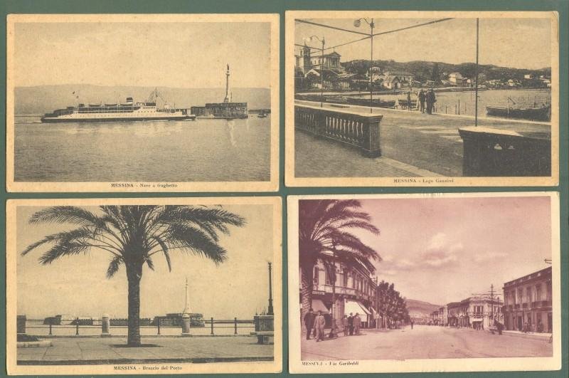 Sicilia. MESSINA. 4 cartoline d&#39;epoca