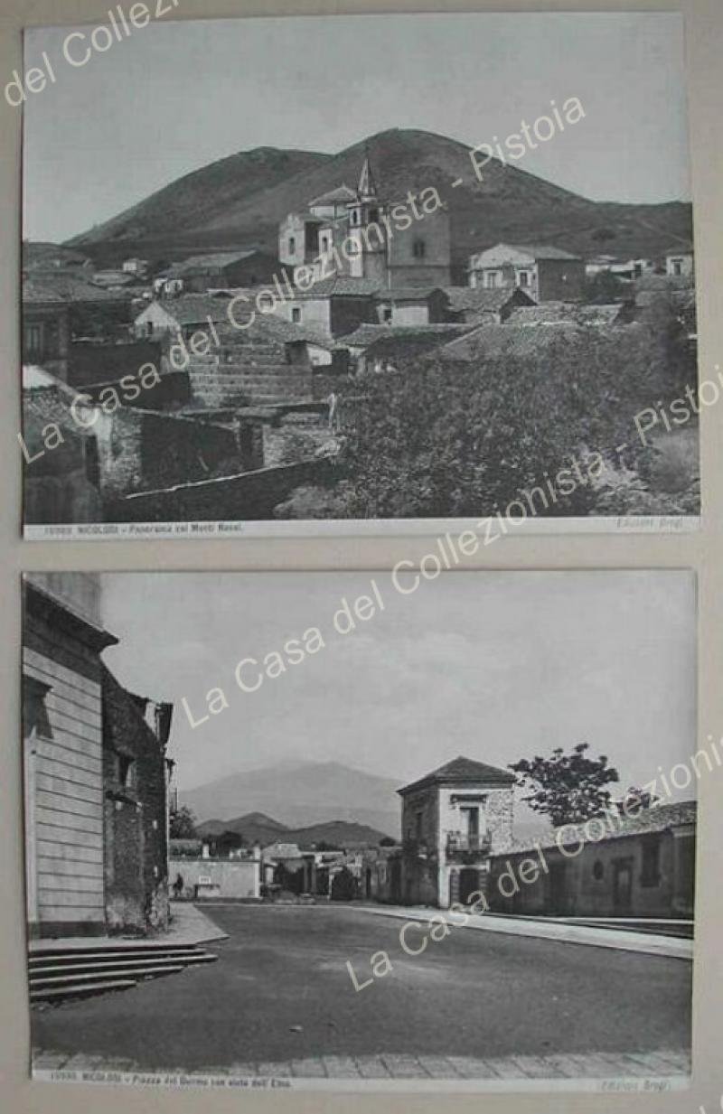 Sicilia. NICOLOSI. 2 fotografie originali realizzate dallo Studio Brogi attorno …