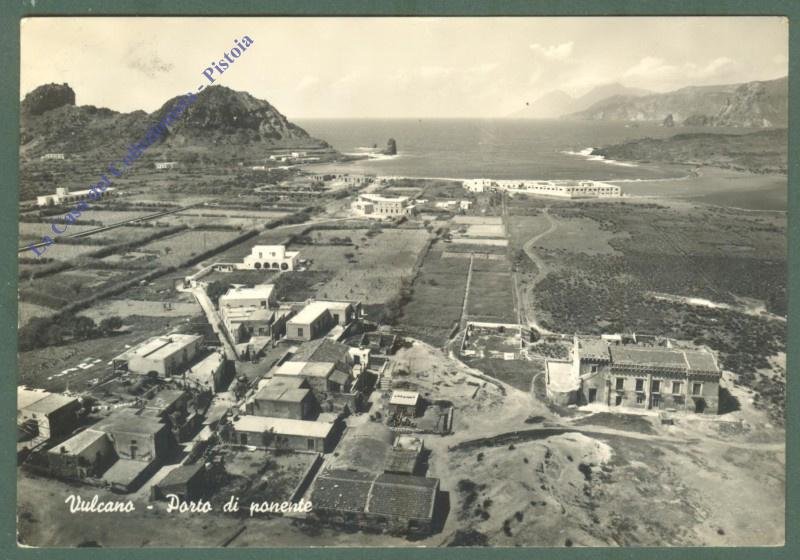 Sicilia. VULCANO, Messina. Porto di Ponente. Cartolina d&#39;epoca viaggiata