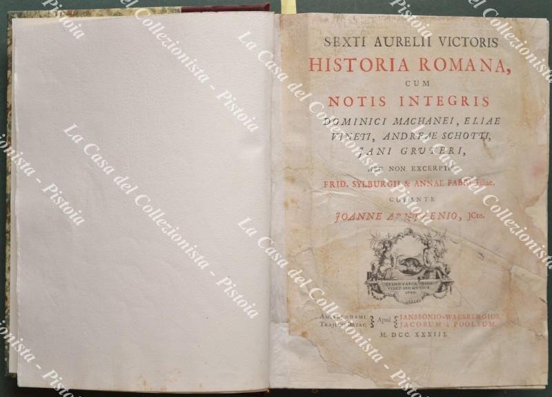 (Storia romana - ediz. &#39;700) AURELIUS VICTOR. HISTORIA ROMANA, CUM …